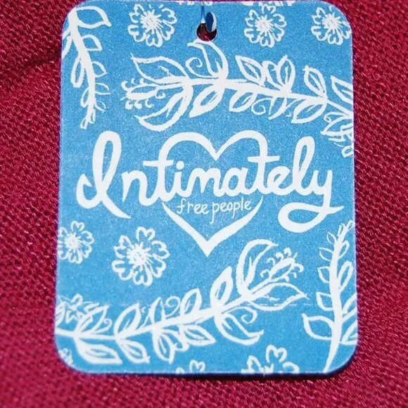 Free People Women's Snuggle Layering Top Sangria Color Size XS $40 Price New Tag - Picture 5 of 5